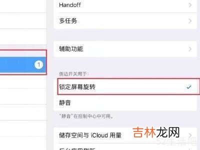 ipad屏幕锁定自动旋转?
