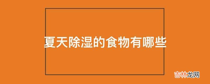 夏天除湿的食物有哪些