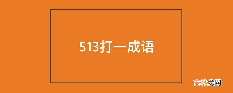 513打一成语