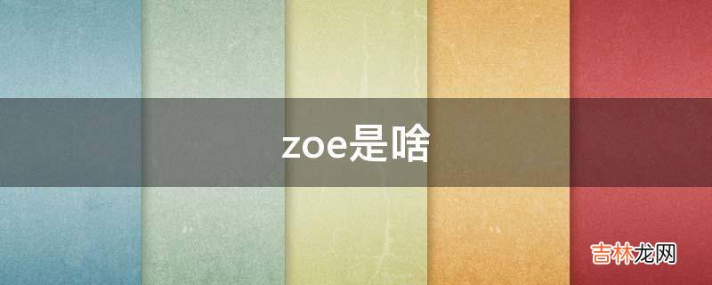 zoe是啥