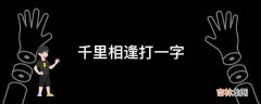 千里相逢打一字