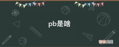 pb是啥