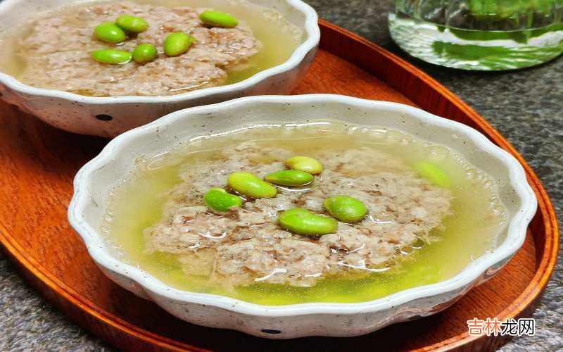 毛豆肉饼汤