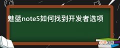 魅蓝note5如何找到开发者选项?