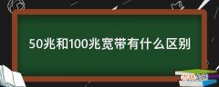 50兆和100兆宽带有什么区别?