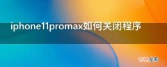 iphone11promax如何关闭程序?