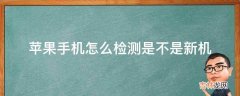 苹果手机怎么检测是不是新机?