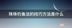 珠珠钓鱼法的技巧方法是什么?