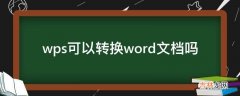 wps可以转换word文档吗?