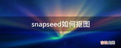 snapseed如何抠图?