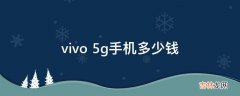 vivo 5g手机多少钱?