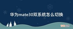 华为mate30双系统怎么切换?