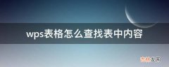 wps表格怎么查找表中内容?