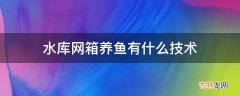 水库网箱养鱼有什么技术?