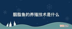 胭脂鱼的养殖技术是什么?