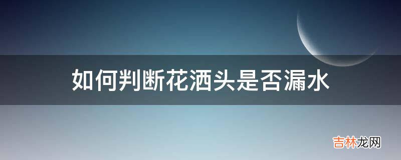 如何判断花洒头是否漏水?