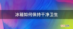 冰箱如何保持干净卫生?