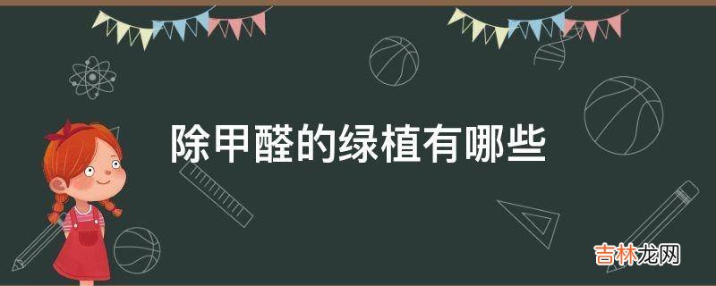 除甲醛的绿植有哪些?