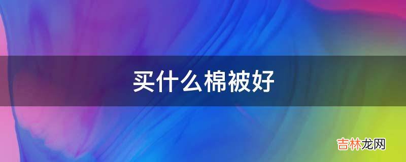 买什么棉被好?