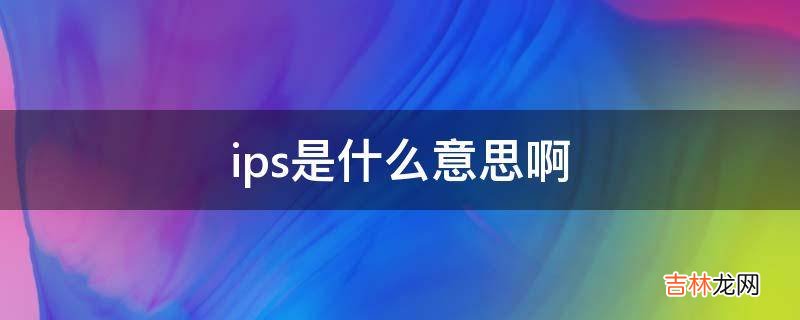 ips是什么意思啊