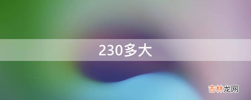 230多大