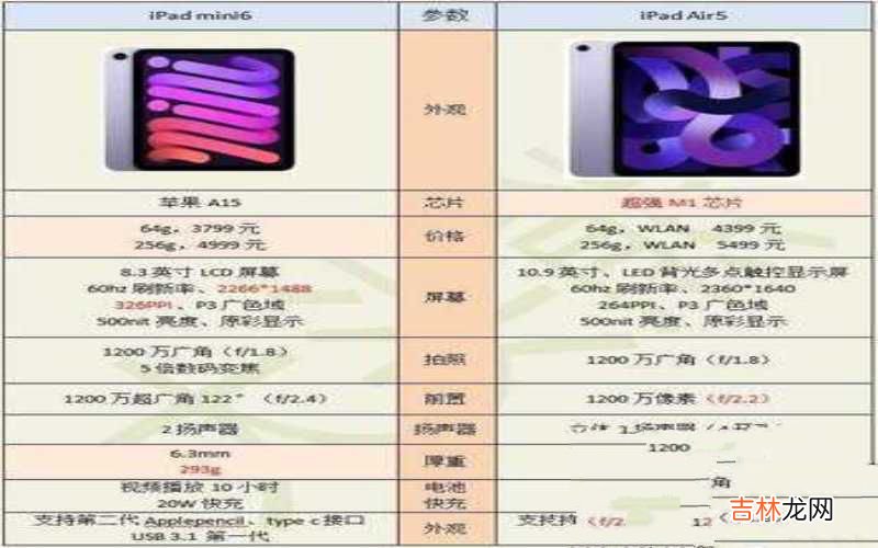 2022 ipad mini 6和ipad air 5哪个好（iPad Air 5和iPad mini 6(2021)