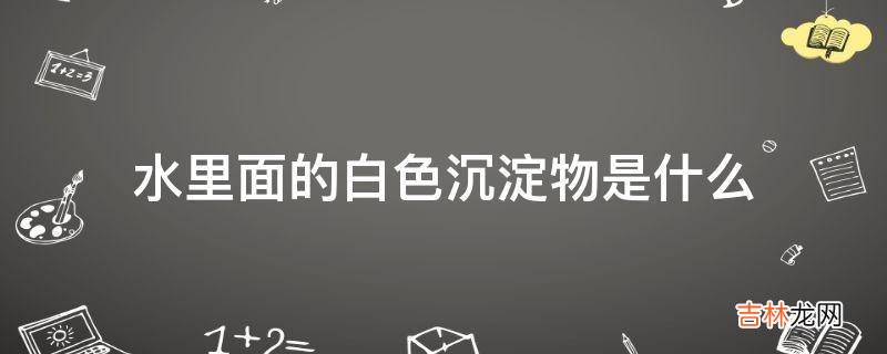 水里面的白色沉淀物是什么