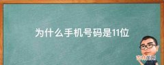 为什么手机号码是11位