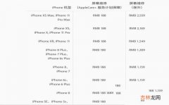 iPhone 11系列屏幕维修费用 苹果11promax原装屏幕多少钱