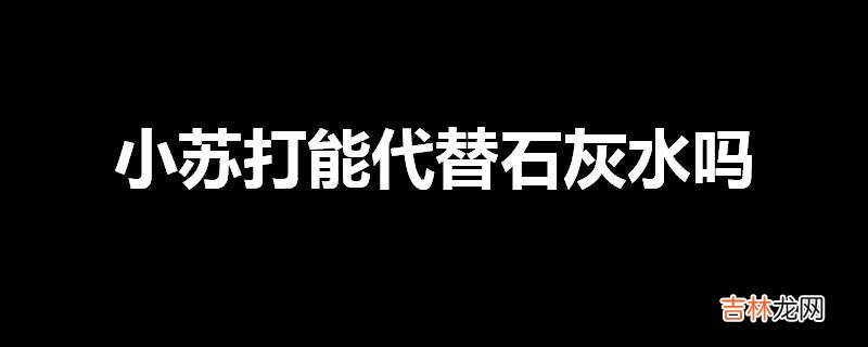 小苏打能代替石灰水吗