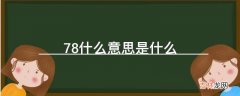 78什么意思是什么