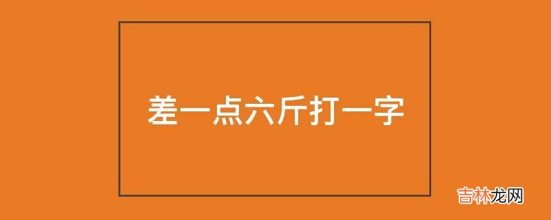 差一点六斤打一字