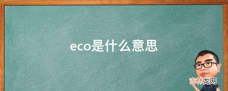 eco是什么意思