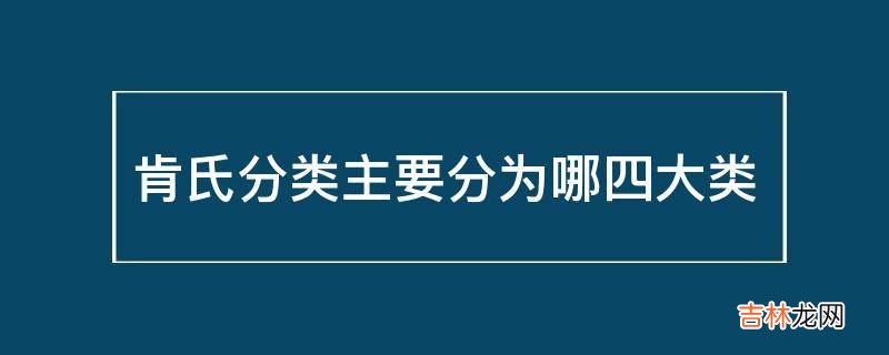 肯氏分类主要分为哪四大类