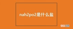 nah2po2是什么盐