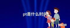 pt是什么时间