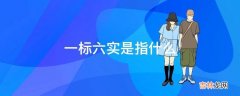 一标六实是指什么