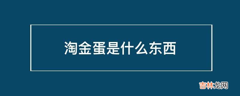 淘金蛋是什么东西