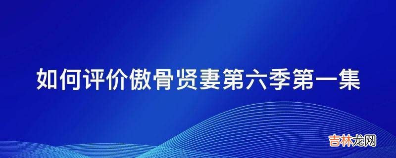 如何评价傲骨贤妻第六季第一集