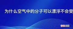 为什么空气中的分子可以漂浮不会受重力影响沉下去吗