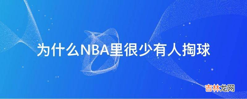 为什么NBA里很少有人掏球