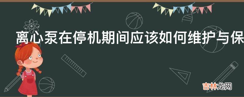 离心泵在停机期间应该如何维护与保养?
