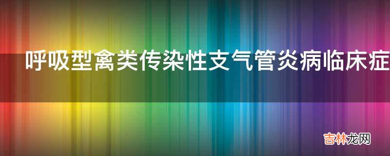 呼吸型禽类传染性支气管炎病临床症状是什么?