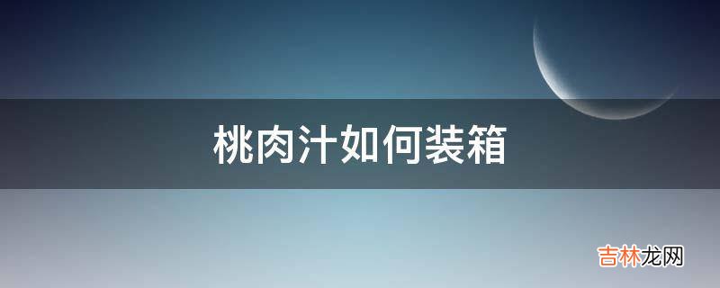 桃肉汁如何装箱?