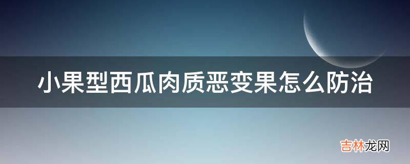 小果型西瓜肉质恶变果怎么防治?