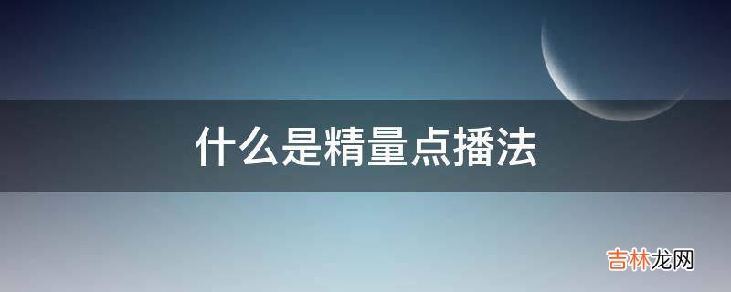 什么是精量点播法?