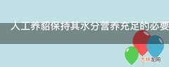 人工养貂保持其水分营养充足的必要性是什么?