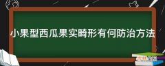 小果型西瓜果实畸形有何防治方法?