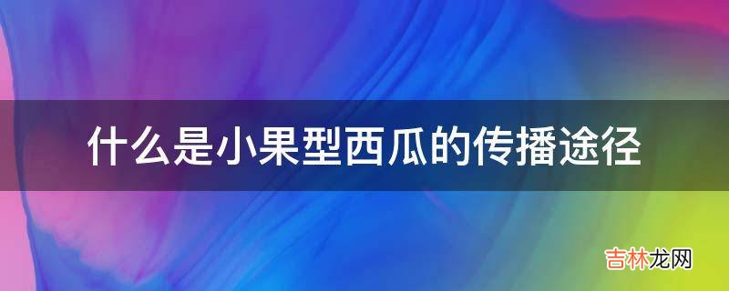 什么是小果型西瓜的传播途径?