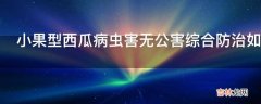 小果型西瓜病虫害无公害综合防治如何科学用药?